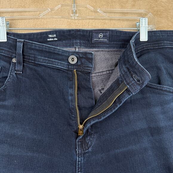 AG Adriano Goldschmied‎ Jeans Mens 38x34 Blue Straight Stretch Mid Rise Denim - Picture 9 of 14